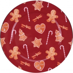 Božični rdeč podstavek pod krožnik 33 cm