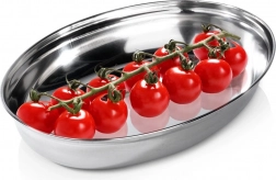 Jeklen ovalen globok servirni pladenj 25,5 × 18 cm