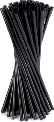 Črne slamice za pijače 22 cm, 50 kos