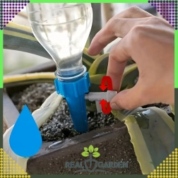 Set 10 kosov namakalnikov za lončnice za PET plastenke s pipo