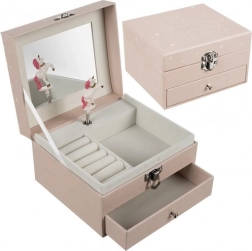Glasbena škatlica za nakit za deklice z samorogom
