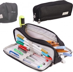 Šolski trikomorni etui 3-v-1 – črna