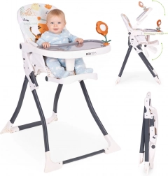 zložljiv otroški hranilni stolček z igračami ecotoys