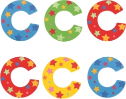 Bigjigs Toys lesena črka C z zvezdicami