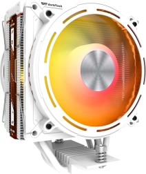 Aktivno hlajenje CPU DARKFLASH E400 Plus, belo, dvoventilatorski ARGB z zaslonom