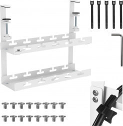 podmizni organizator kablov MACLEAN, 2 ravni, bel