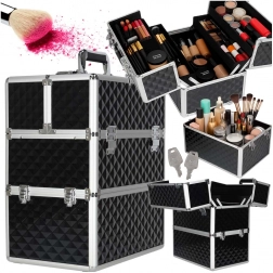 Kovček za kozmetiko XXL 3D – zložljiv make-up organizator z zaklepom