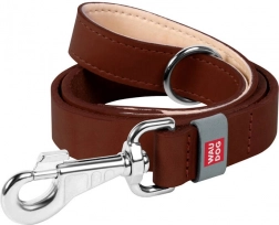 Usnjen povodec za pse WAUDOG, 20 mm, 122 cm, rjav
