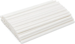 White paper sticks for lollipops and cake pops 11.5 cm - 50 pcs