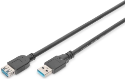 Podaljševalni kabel USB 3.1 Gen 1 SuperSpeed 5 Gbps USB‑A (moški/ženski) 3 m črn