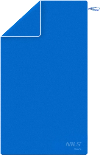 Hitro sušeča mikrovlaknena brisača NILS aqua, modra/svetlo modra 180 × 100 cm