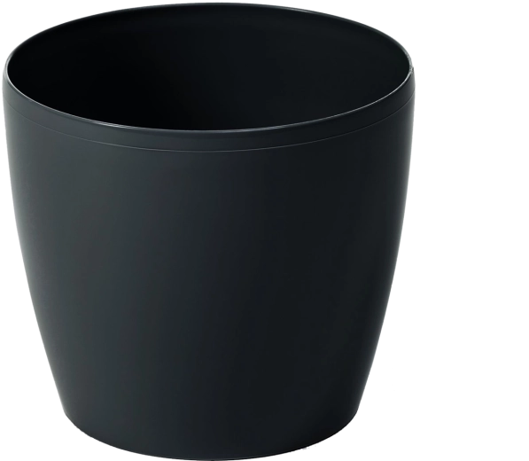Dekorativni lončar za rože Magnolia 21 cm črn LAMELA