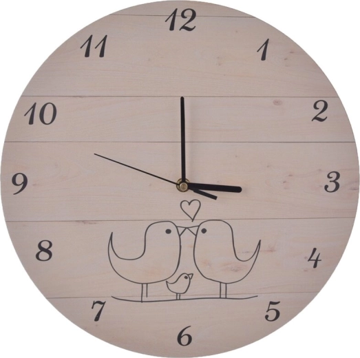 Stenska ura birds bež 34 cm