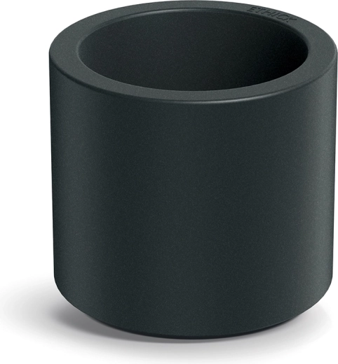 Lonček za rože Tubla Round 38 cm temno siv