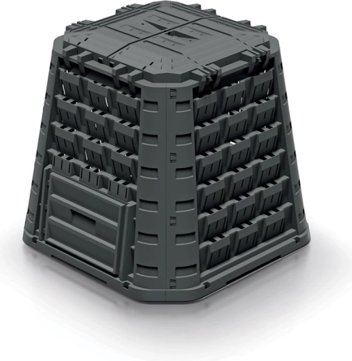 Plastični vrtni kompostnik EVOGREEN VARIO 450 l, črn