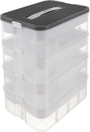 Three tiers with sturdy locks for safe carrying