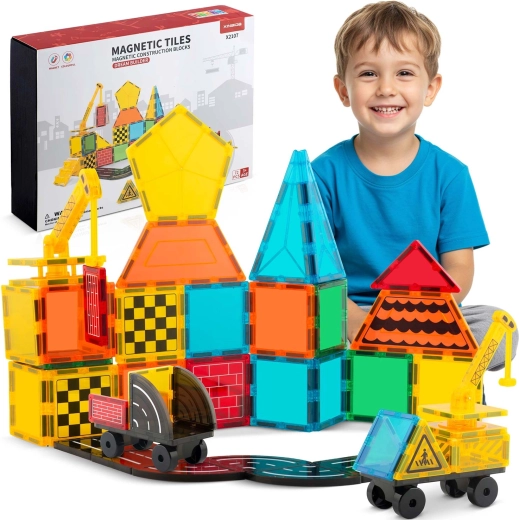 Ricokids Magnetic Construction Set, 72 Pieces