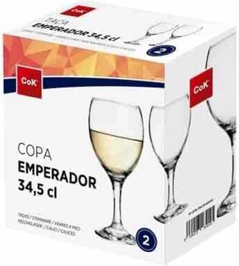 Kozarci za vino Emperador 345 ml, komplet 2 kos