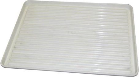 Odkapnik za posodo 50 × 40 cm bel plastičen