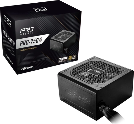 ASRock PRO series napajalnik 750 W 80 PLUS Gold (nemodularen)