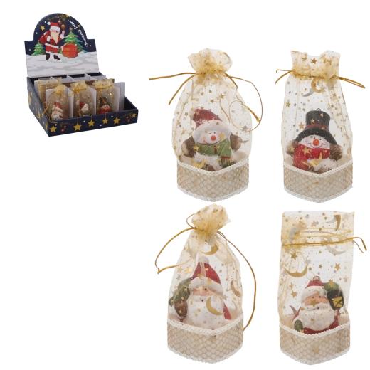 Božična figurica Božiček ali snežak v vrečki