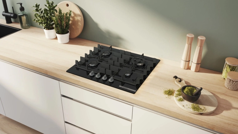 Elegant built-in gas hob