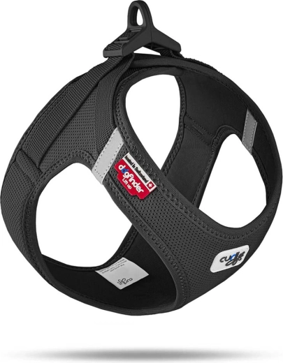 Curli Air-Mesh oprsnica za pse z zaponko črna velikost L (8–13 kg)