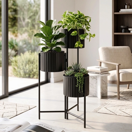 Three levels for an impressive plant display