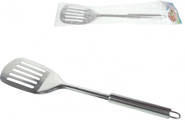 Jeklena kuhinjska lopatica z odprtinami 34 × 8 cm
