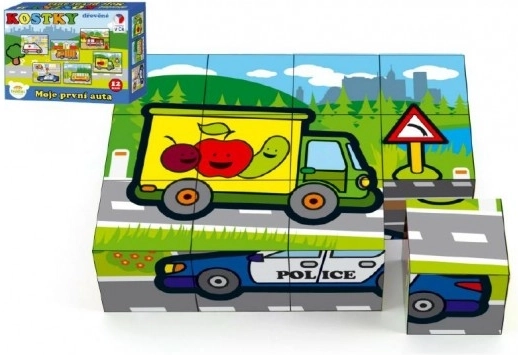 Slike kocke Moje prvi avtomobili, 12 kock
