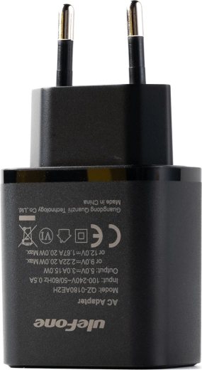 Ulefone 20W hitri polnilec USB‑C (EU) – črna