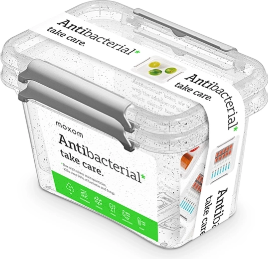 Antibakterijske posodice za živila 2× 650 ml