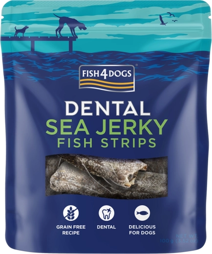 Fish4Dogs Dental Sea jerky ribji trakovi za pse 100 g