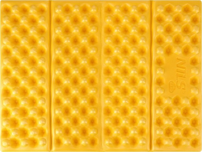 Zložljiv penast sedež z reflektivno aluminijasto plastjo NILS Camp, rumen