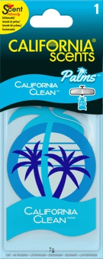 Viseči papirnati osvežilec zraka za avto California Scents Palm California Clean