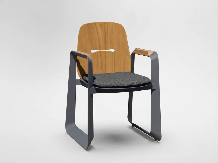 Aluminijast vrtni stol Thompson, siv