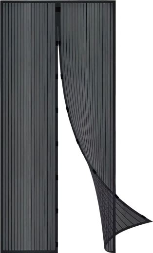 Magnetno vratno protiinsektno mrežo 212 × 100 cm, črna