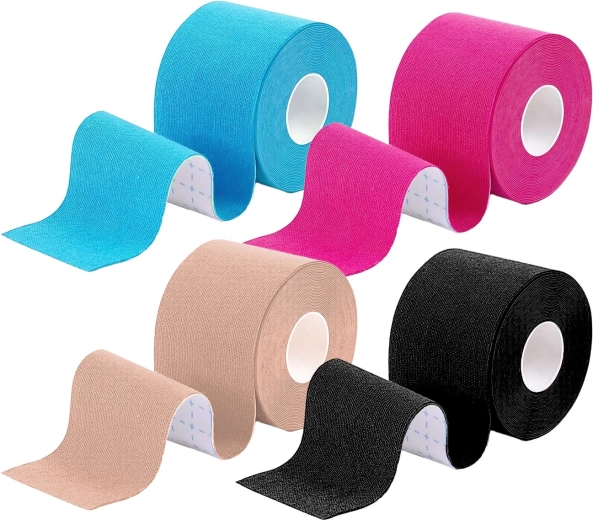 Komplet 4 kinezioloških trakov 5 m × 5 cm