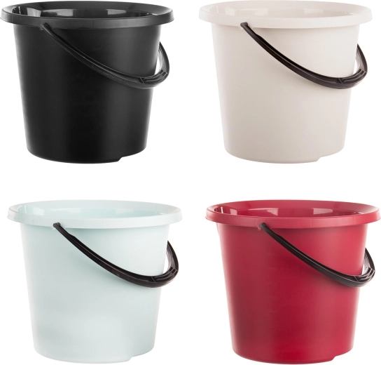 Plastično vedro z izlivom, 10 l, mešanica barv – 1 kos