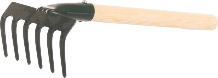 Profesionalne grabljice z ročajem 27 cm (6 zob)