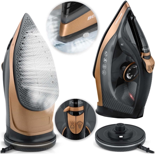 Brezžična parna likalnik Berdsen 2600 W s keramično likalno ploskvijo