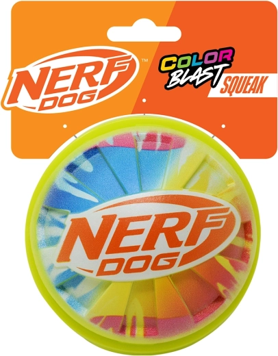 Nerf Dog piskajoča žoga z barvnim oprijemom 10 cm