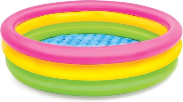 Three transparent colored rings