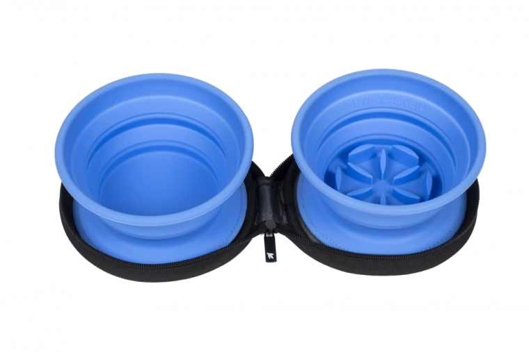 Potovalna dvojna posoda s upočasnjevalnikom KIWI WALKER, modra