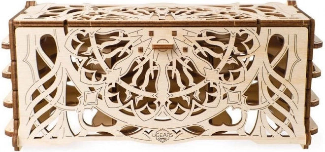 Lesena kaseta za zbirateljske karte UGEARS – 3D mehanska sestavljanka