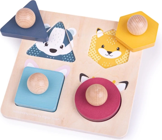 Bigjigs Toys lesene sestavljanke v obliki živalic z ročaji
