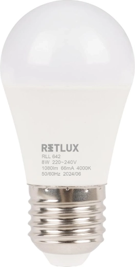 RETLUX Mini Globe E27 8 W 4000 K LED Bulb