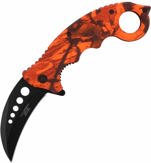 Žepni nož karambit Herbertz CJH Camo Rot, 7,3 cm