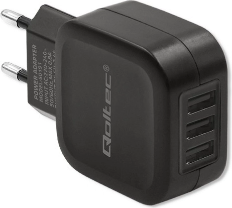 Polnilec Qoltec 3xUSB 17W