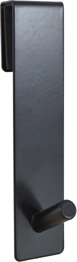 Črn nerjavni obešalnik za vrata 6 × 20 cm